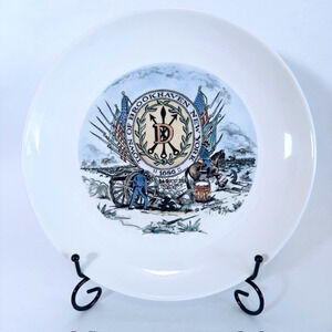 Delano Studios Town of Brookhaven New York Collector 1960 Plate Hand Colored VTG